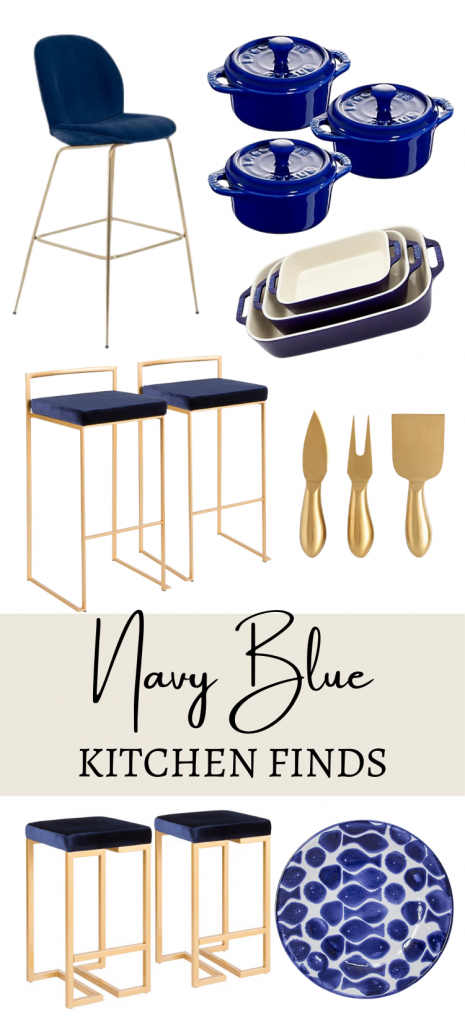 Blue and Gold Kitchen Finds