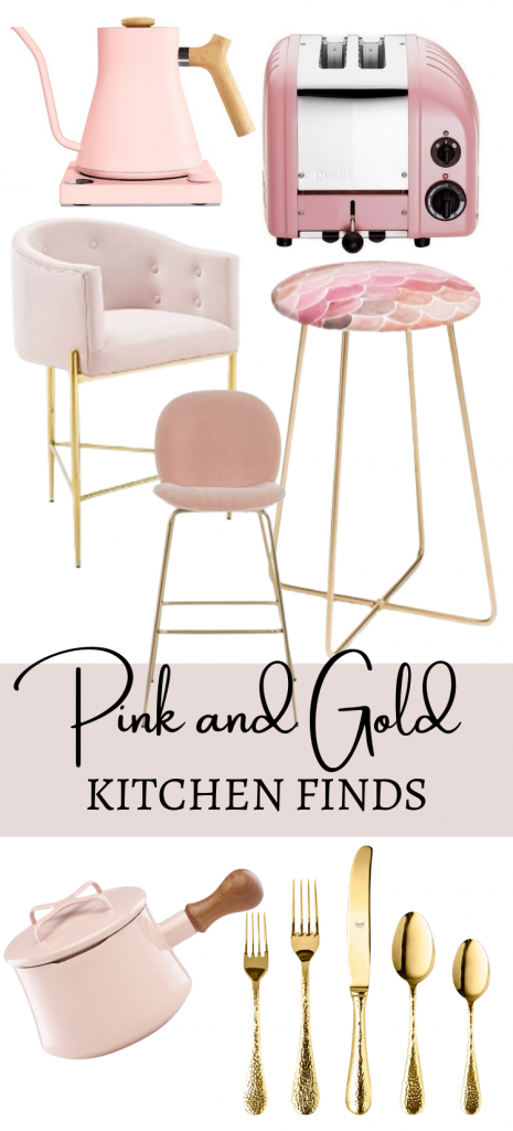 Pink and Gold Kitchen Finds